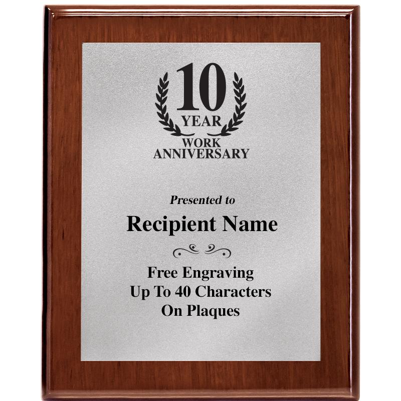 8X10 WALNUT PLQ MATTE SV PLT