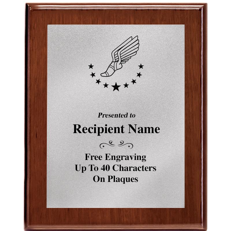 8X10 WALNUT PLQ MATTE SV PLT