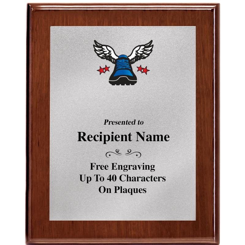 8X10 WALNUT PLQ MATTE SV PLT