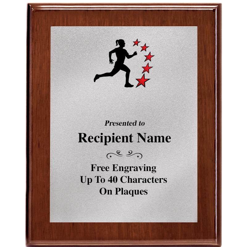 8X10 WALNUT PLQ MATTE SV PLT