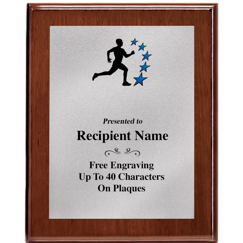 8X10 WALNUT PLQ MATTE SV PLT