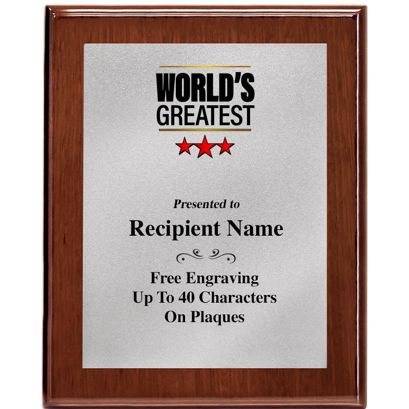 8X10 WALNUT PLQ MATTE SV PLT