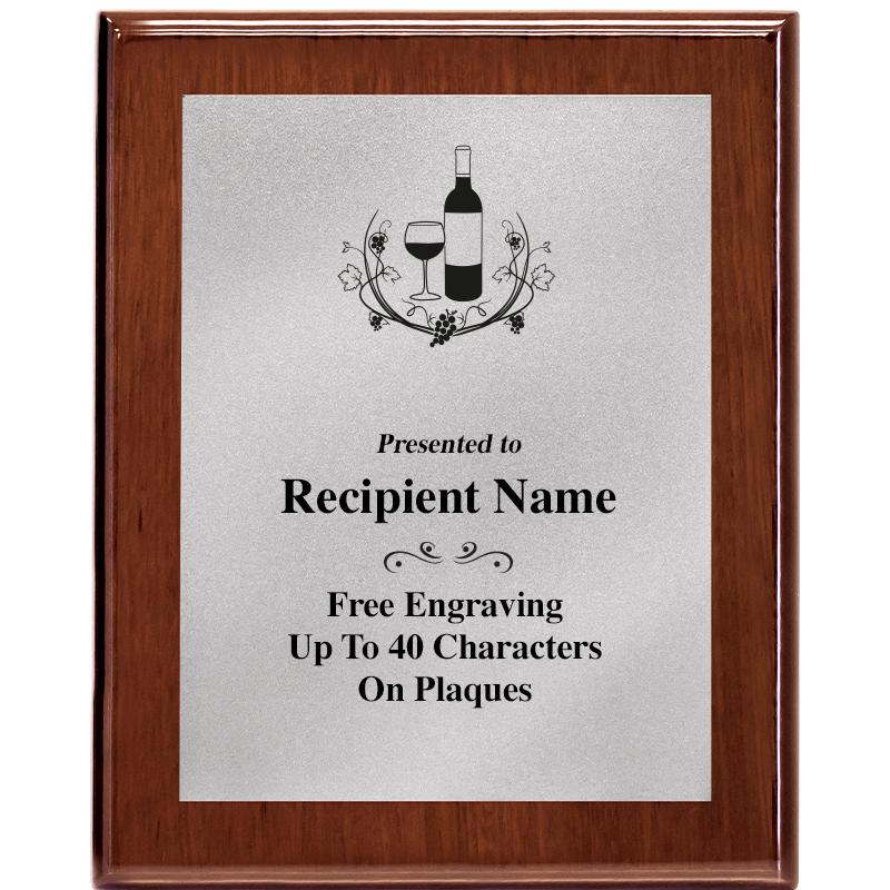 8X10 WALNUT PLQ MATTE SV PLT