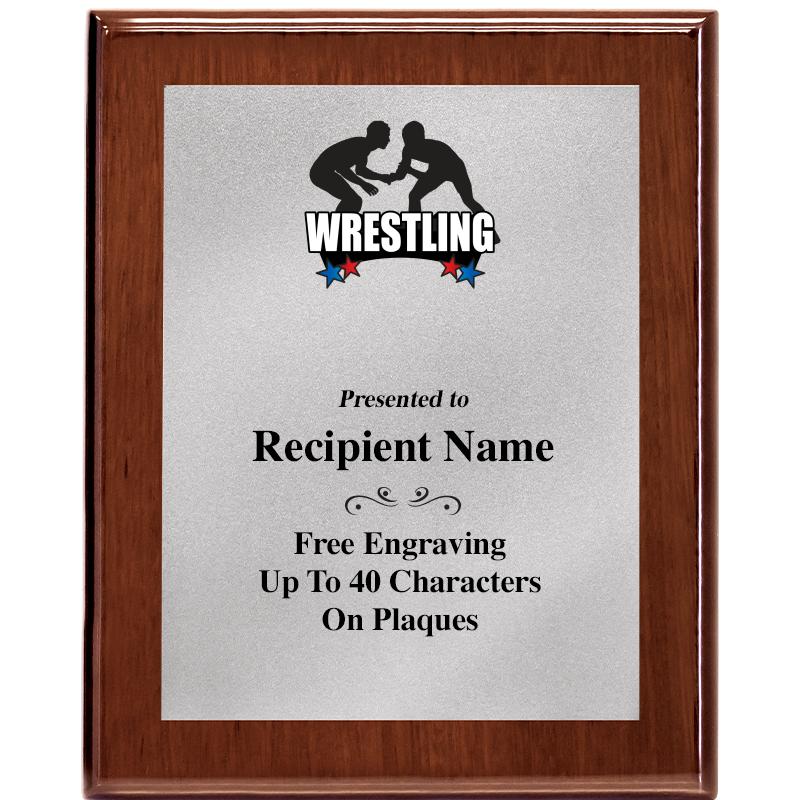 8X10 WALNUT PLQ MATTE SV PLT