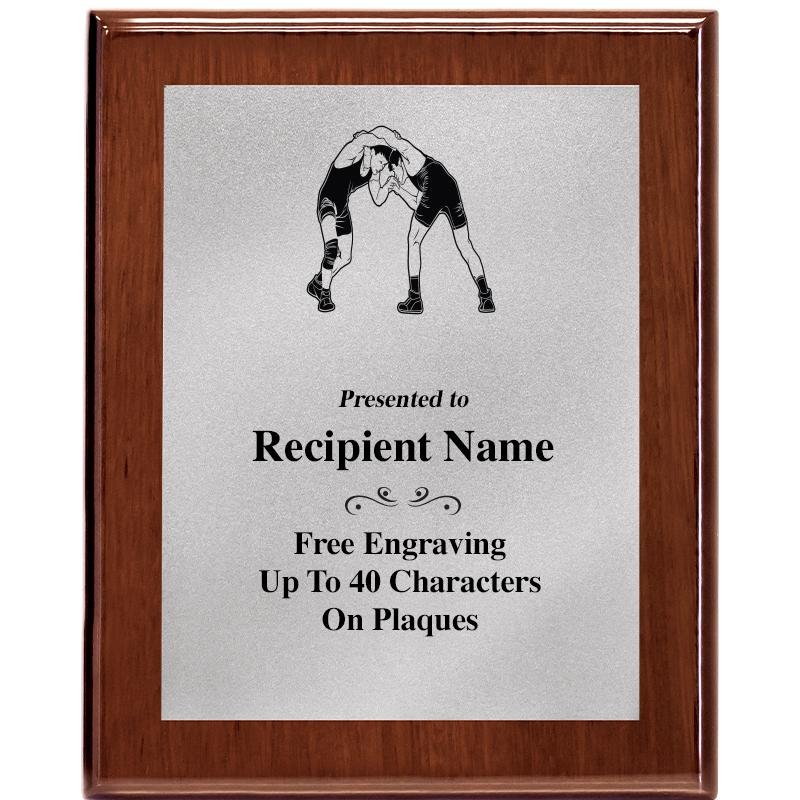 8X10 WALNUT PLQ MATTE SV PLT