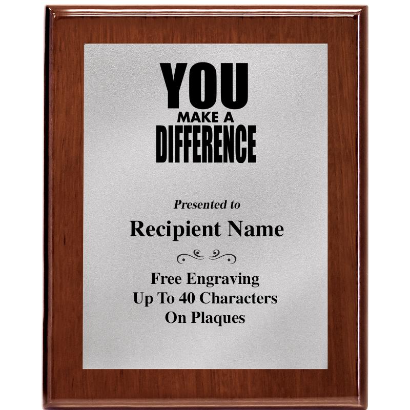 8X10 WALNUT PLQ MATTE SV PLT