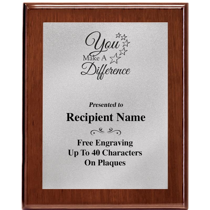 8X10 WALNUT PLQ MATTE SV PLT