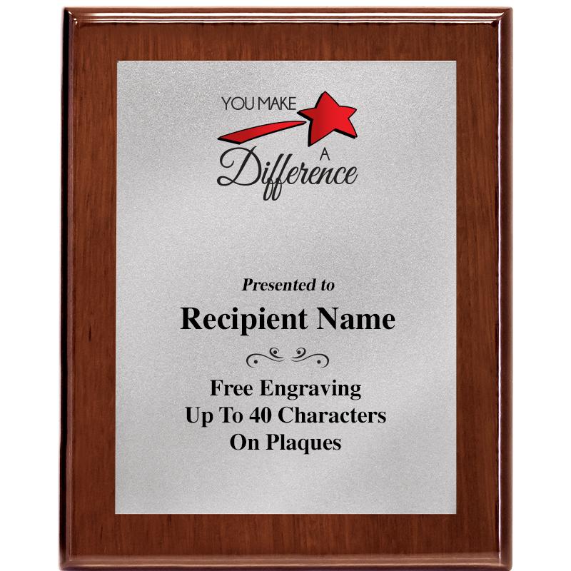 8X10 WALNUT PLQ MATTE SV PLT