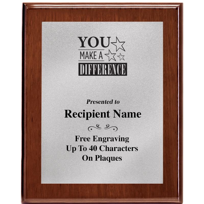 8X10 WALNUT PLQ MATTE SV PLT