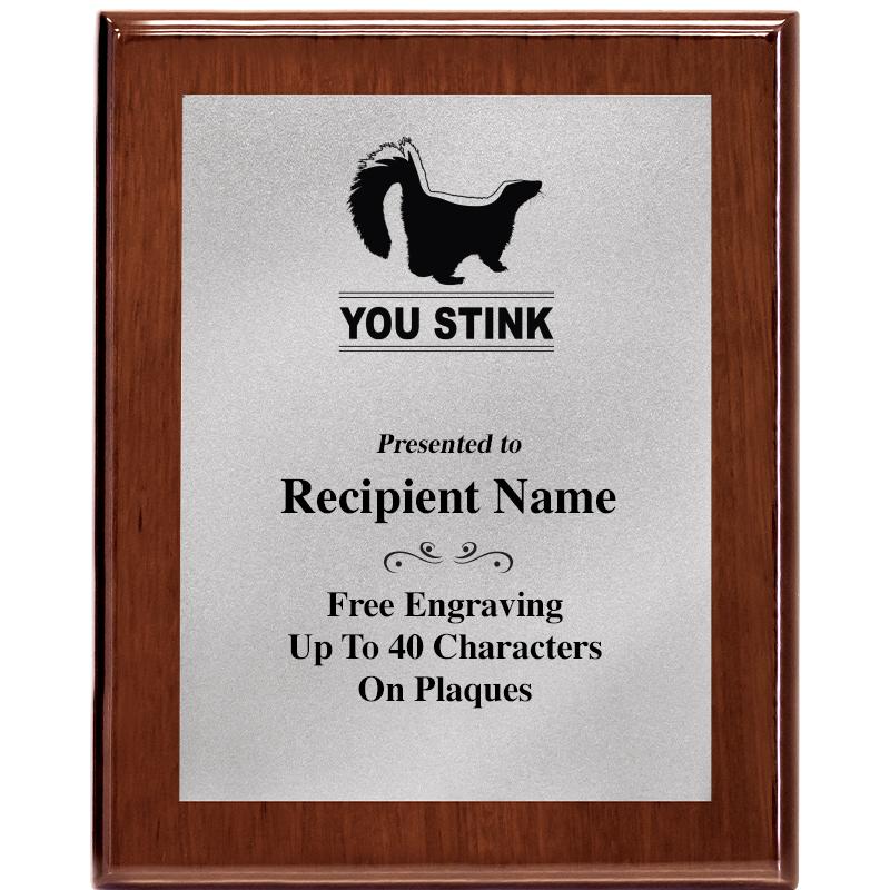 8X10 WALNUT PLQ MATTE SV PLT