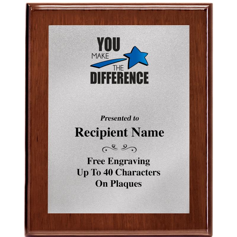 8X10 WALNUT PLQ MATTE SV PLT