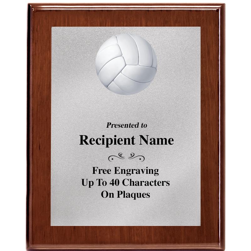 8X10 WALNUT PLQ MATTE SV PLT