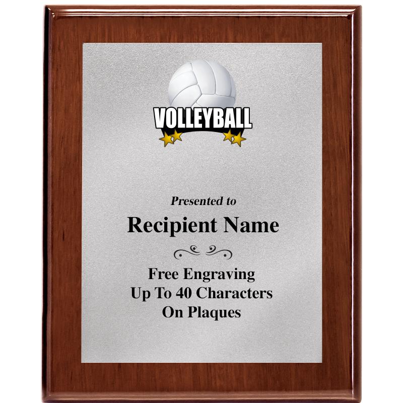 8X10 WALNUT PLQ MATTE SV PLT