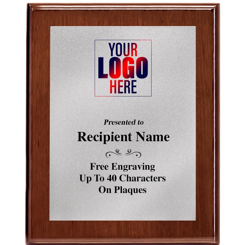 8X10 WALNUT PLQ MATTE SV PLT