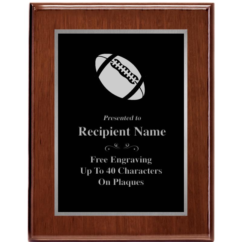 7X9 GLOSSED WALNUT PLAQUE SV