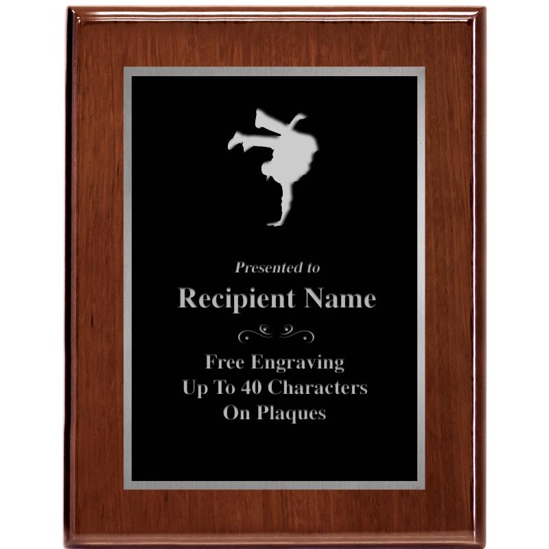 7X9 GLOSSED WALNUT PLAQUE SV