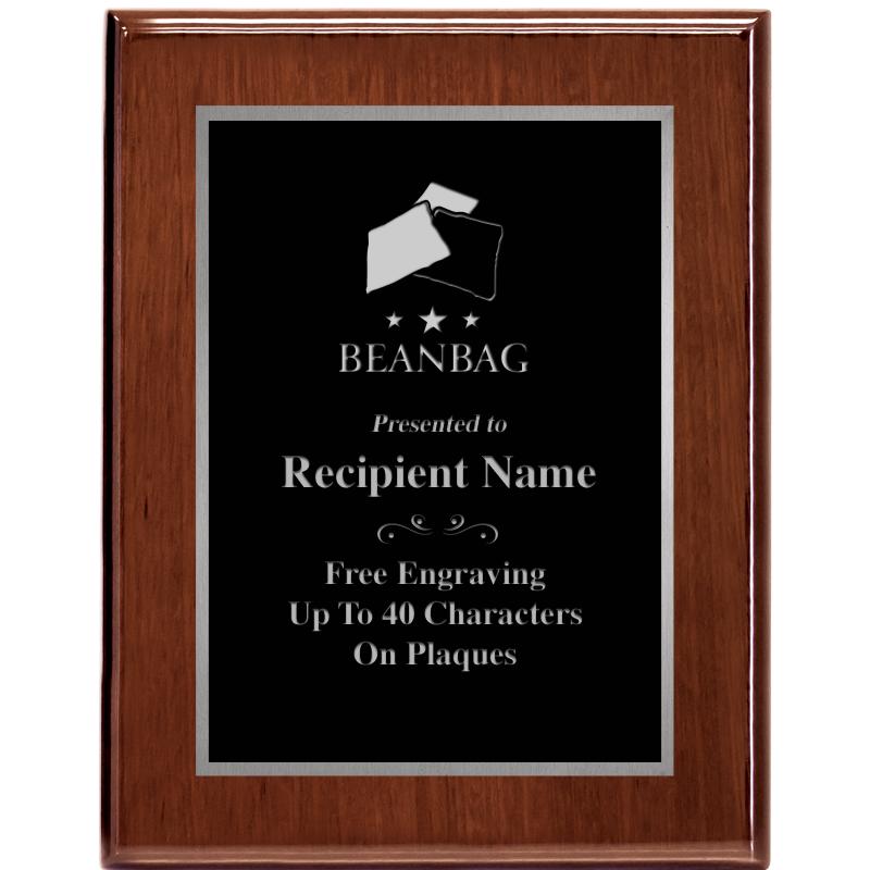 7X9 GLOSSED WALNUT PLAQUE SV