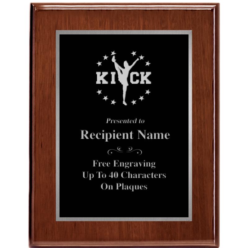 7X9 GLOSSED WALNUT PLAQUE SV