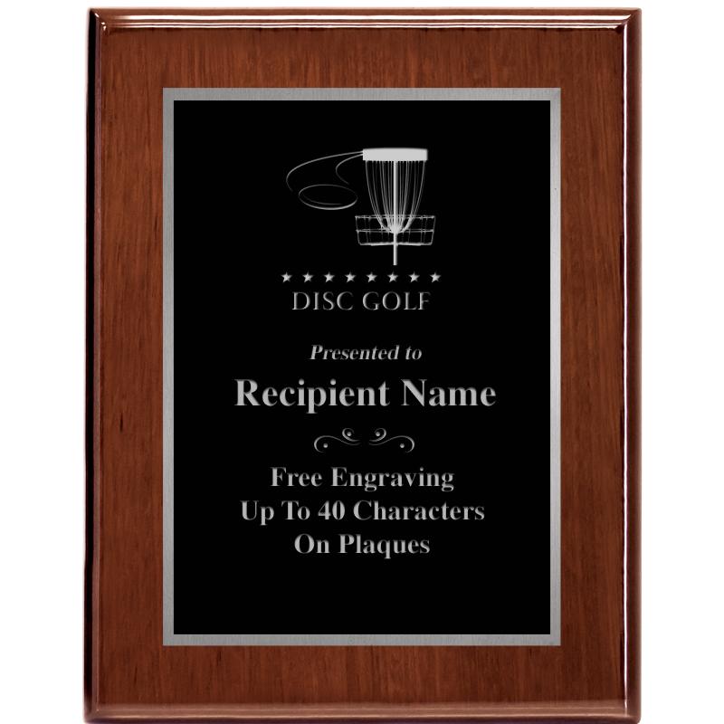 7X9 GLOSSED WALNUT PLAQUE SV