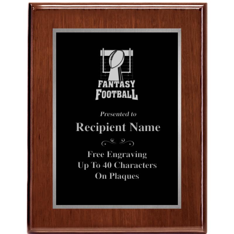 7X9 GLOSSED WALNUT PLAQUE SV