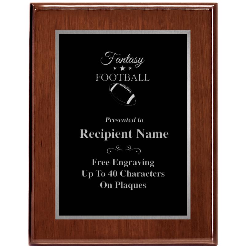 7X9 GLOSSED WALNUT PLAQUE SV
