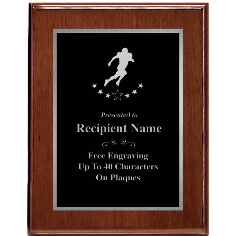 7X9 GLOSSED WALNUT PLAQUE SV