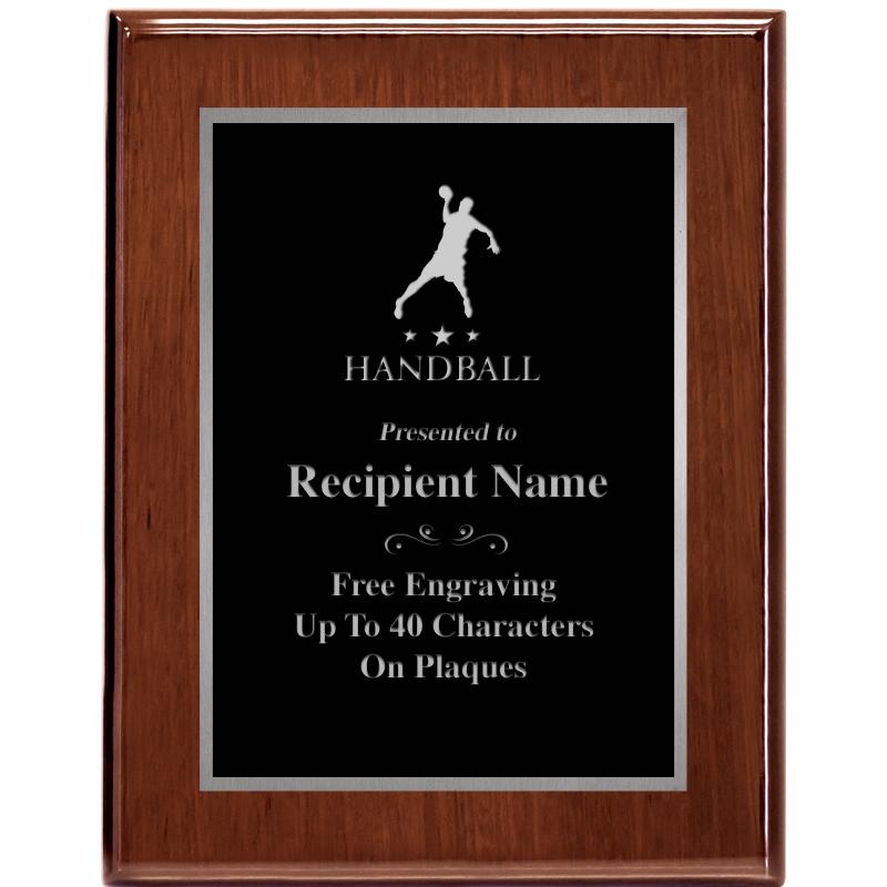 7X9 GLOSSED WALNUT PLAQUE SV