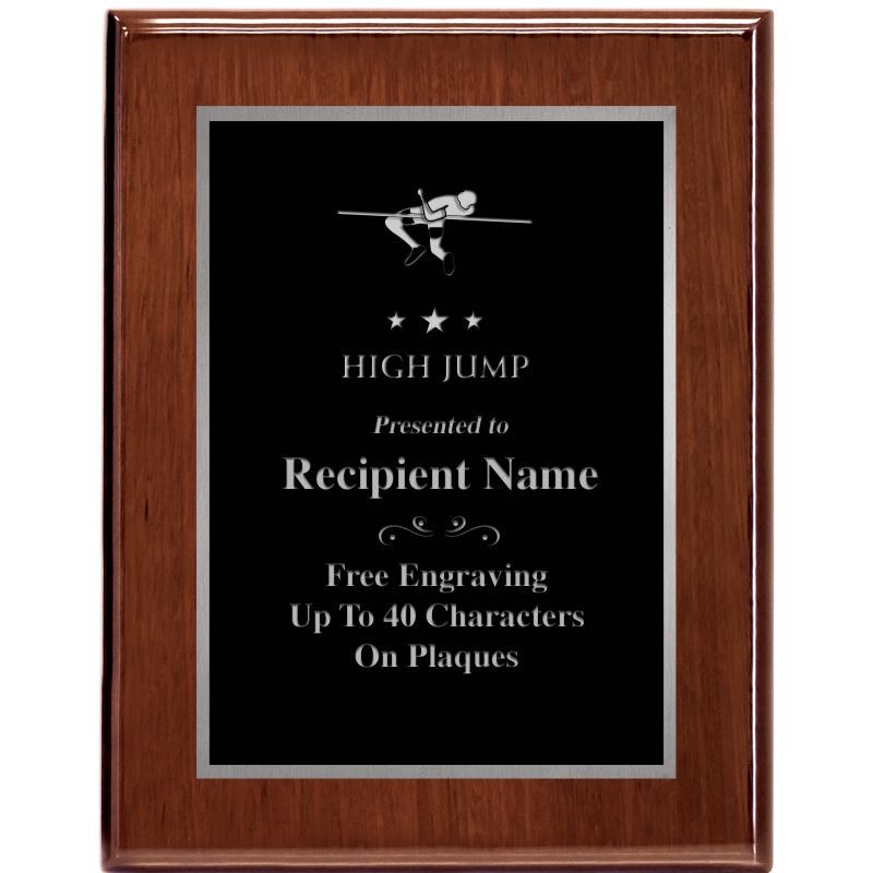 7X9 GLOSSED WALNUT PLAQUE SV