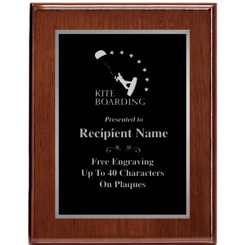 7X9 GLOSSED WALNUT PLAQUE SV