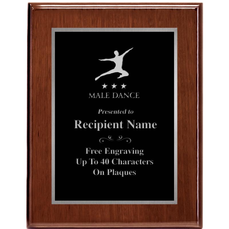 7X9 GLOSSED WALNUT PLAQUE SV