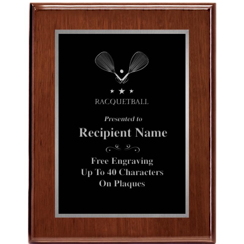 7X9 GLOSSED WALNUT PLAQUE SV