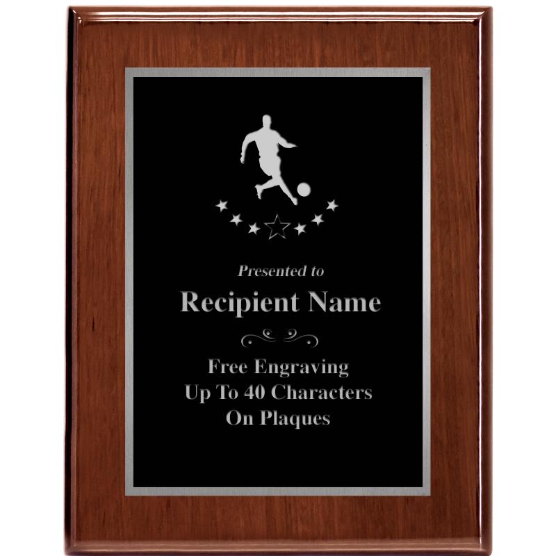 7X9 GLOSSED WALNUT PLAQUE SV