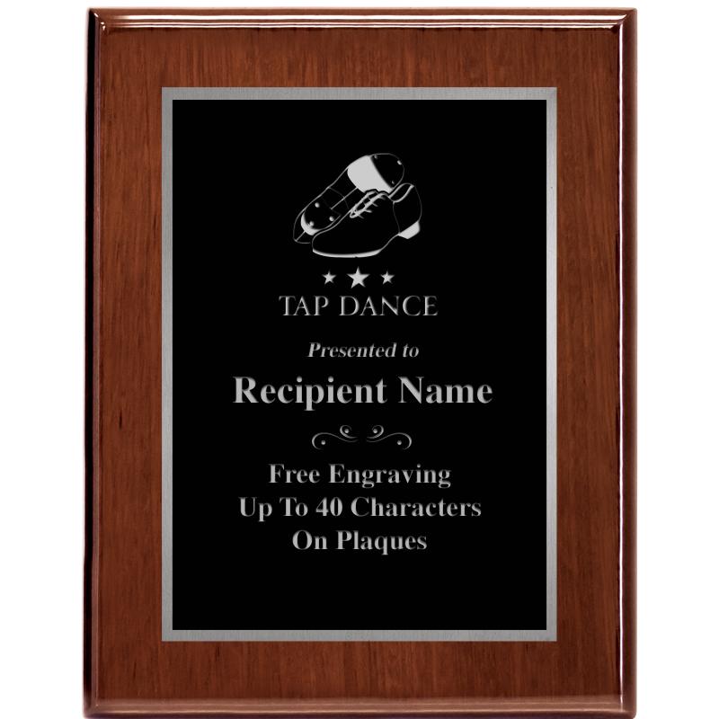 7X9 GLOSSED WALNUT PLAQUE SV
