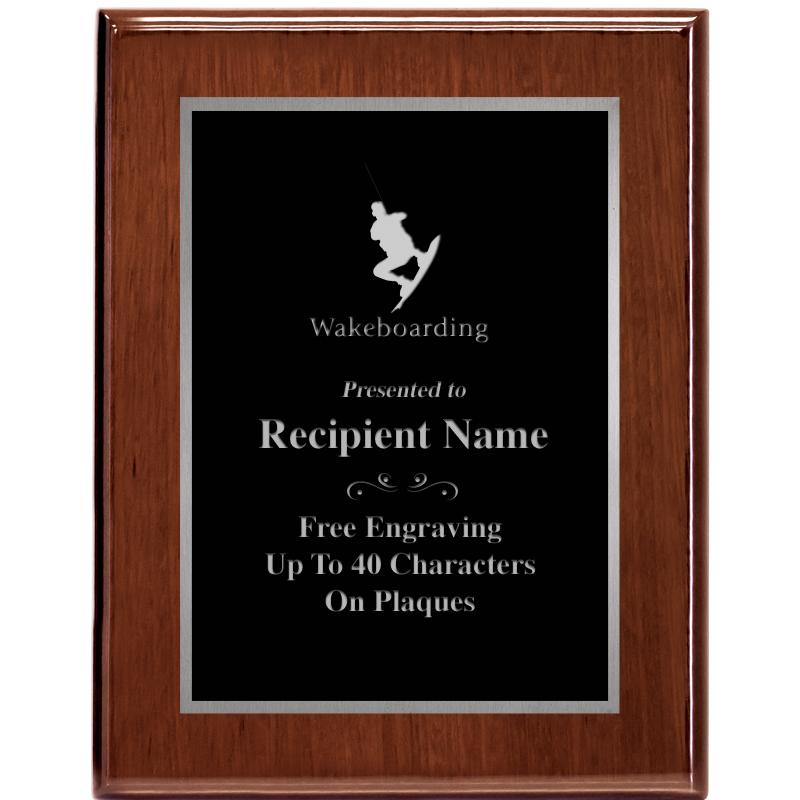 7X9 GLOSSED WALNUT PLAQUE SV