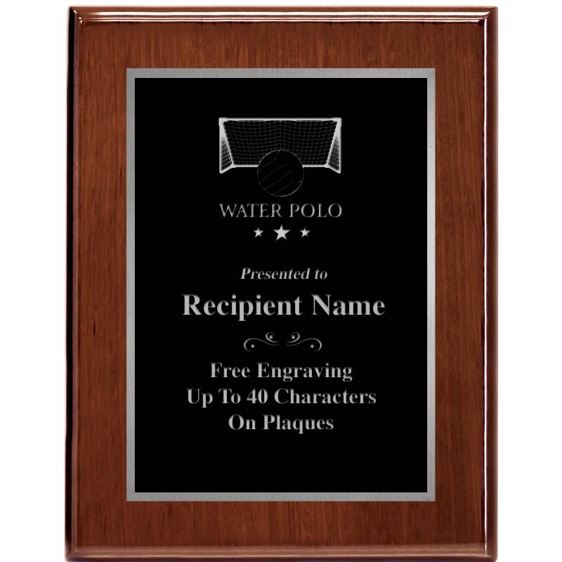 7X9 GLOSSED WALNUT PLAQUE SV