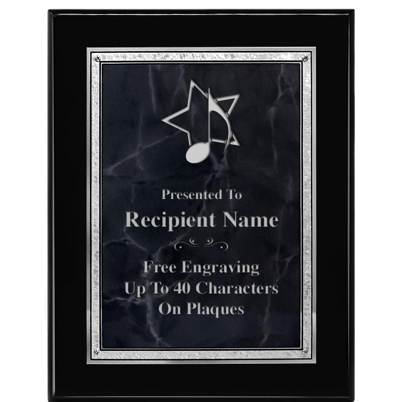 7X9 GY MARB FLOURISH PQ BK/SV