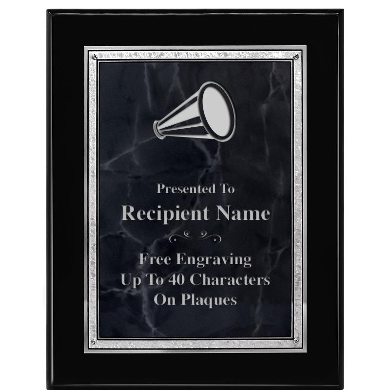 7X9 GY MARB FLOURISH PQ BK/SV