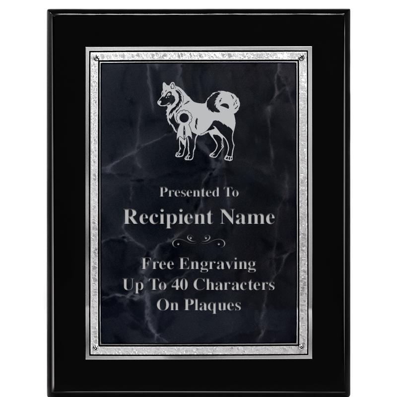 7X9 GY MARB FLOURISH PQ BK/SV