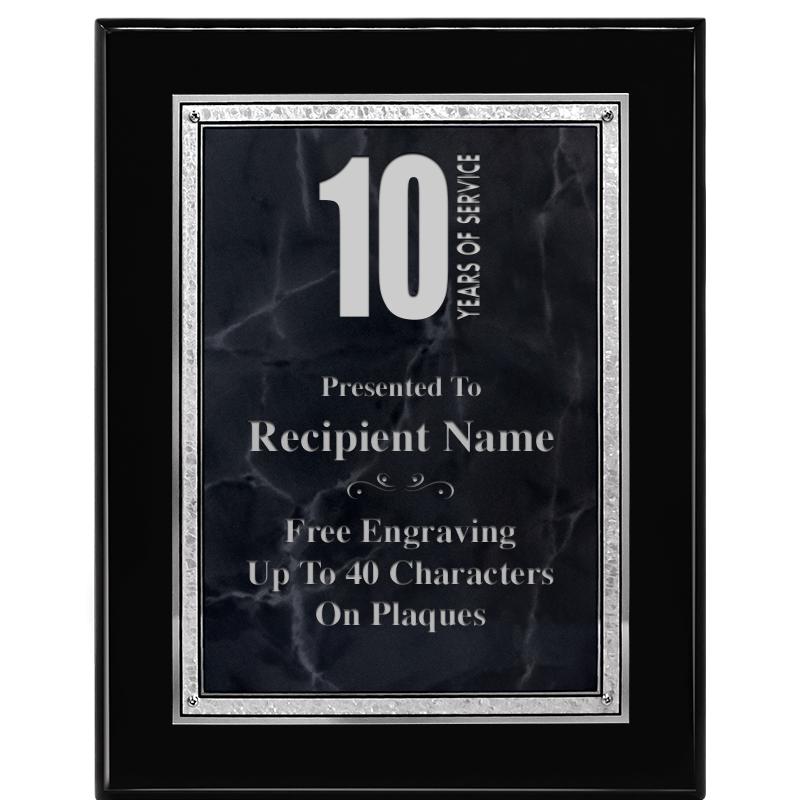 7X9 GY MARB FLOURISH PQ BK/SV