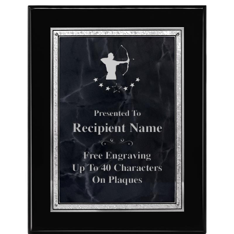 7X9 GY MARB FLOURISH PQ BK/SV