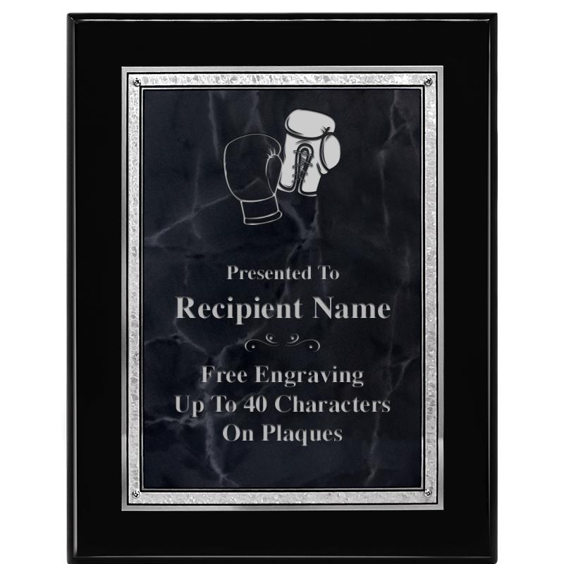 7X9 GY MARB FLOURISH PQ BK/SV