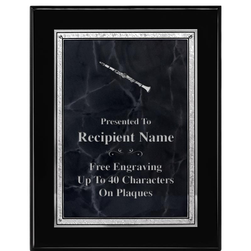 7X9 GY MARB FLOURISH PQ BK/SV