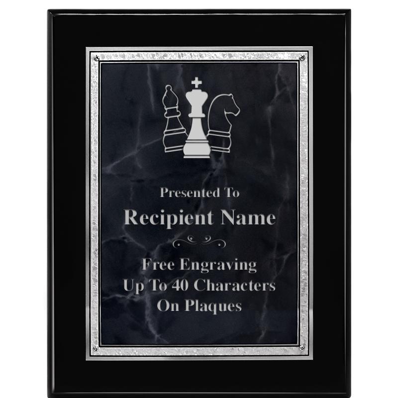 7X9 GY MARB FLOURISH PQ BK/SV