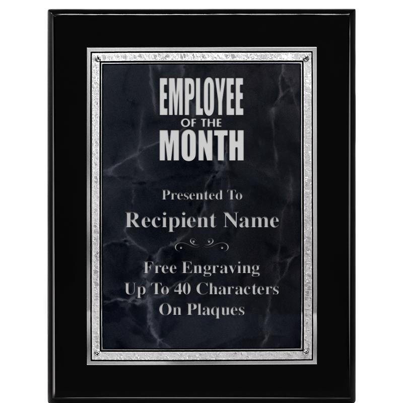 7X9 GY MARB FLOURISH PQ BK/SV