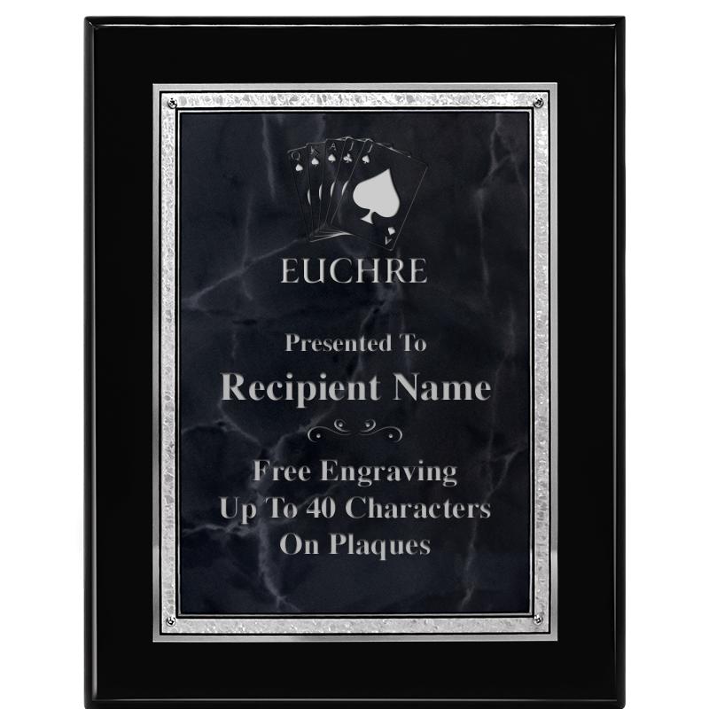 7X9 GY MARB FLOURISH PQ BK/SV