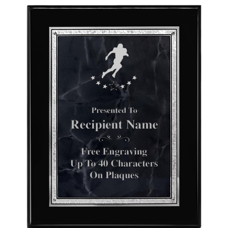 7X9 GY MARB FLOURISH PQ BK/SV