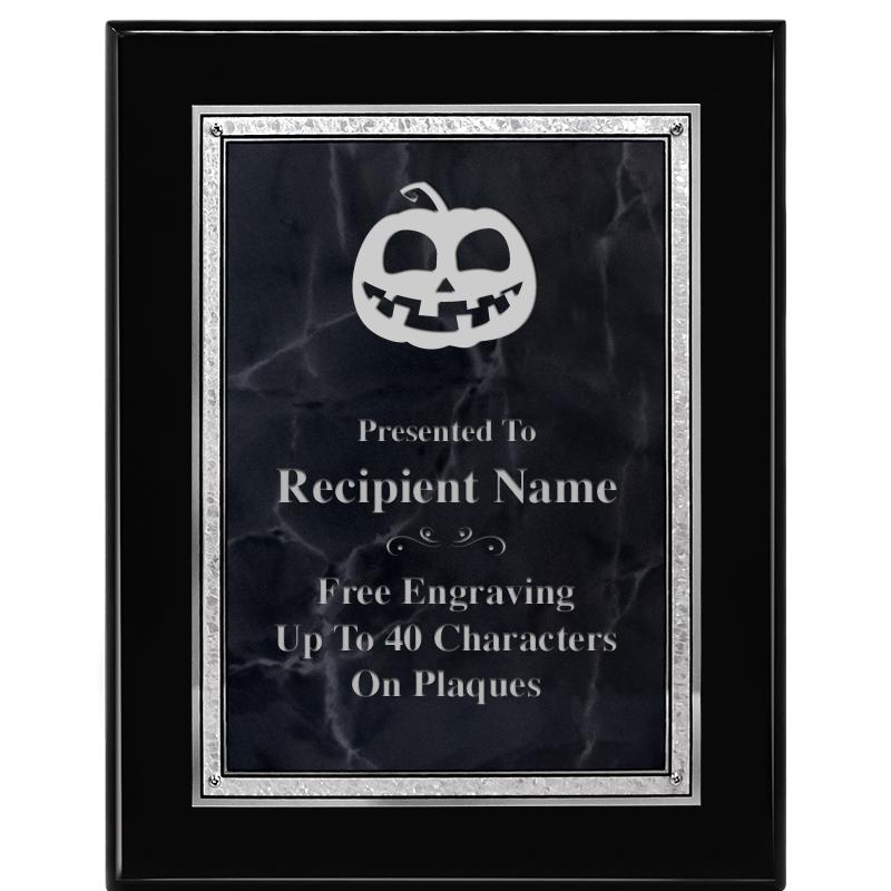 7X9 GY MARB FLOURISH PQ BK/SV