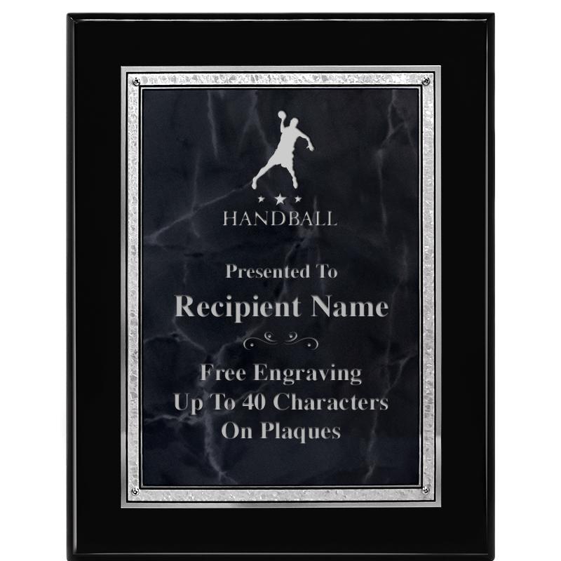 7X9 GY MARB FLOURISH PQ BK/SV