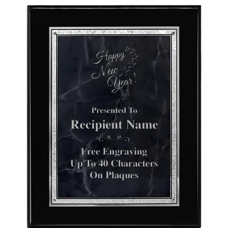 7X9 GY MARB FLOURISH PQ BK/SV