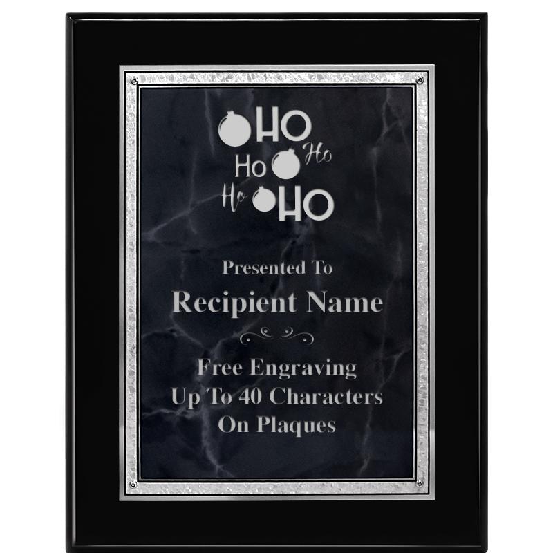 7X9 GY MARB FLOURISH PQ BK/SV